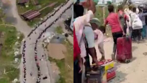 Read more about the article സൂറത്തിലെ ഉധ്ന റെയിൽവേ സ്റ്റേഷനിൽ രണ്ട് കിലോമീറ്ററോളം നീളമുള്ള ക്യു,10 മണിക്കൂറിലേറെ കാത്ത് ആയിരങ്ങൾ