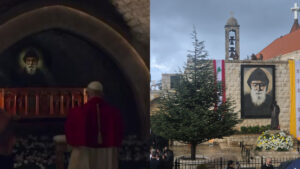 Read more about the article ലെബനനില്‍ വിശുദ്ധ ചാര്‍ബേലിന്റെ കബറിടത്തില്‍ എത്തി ലിയോ പതിനാലാമൻ മാർപാപ്പ പ്രാർത്ഥിച്ചു