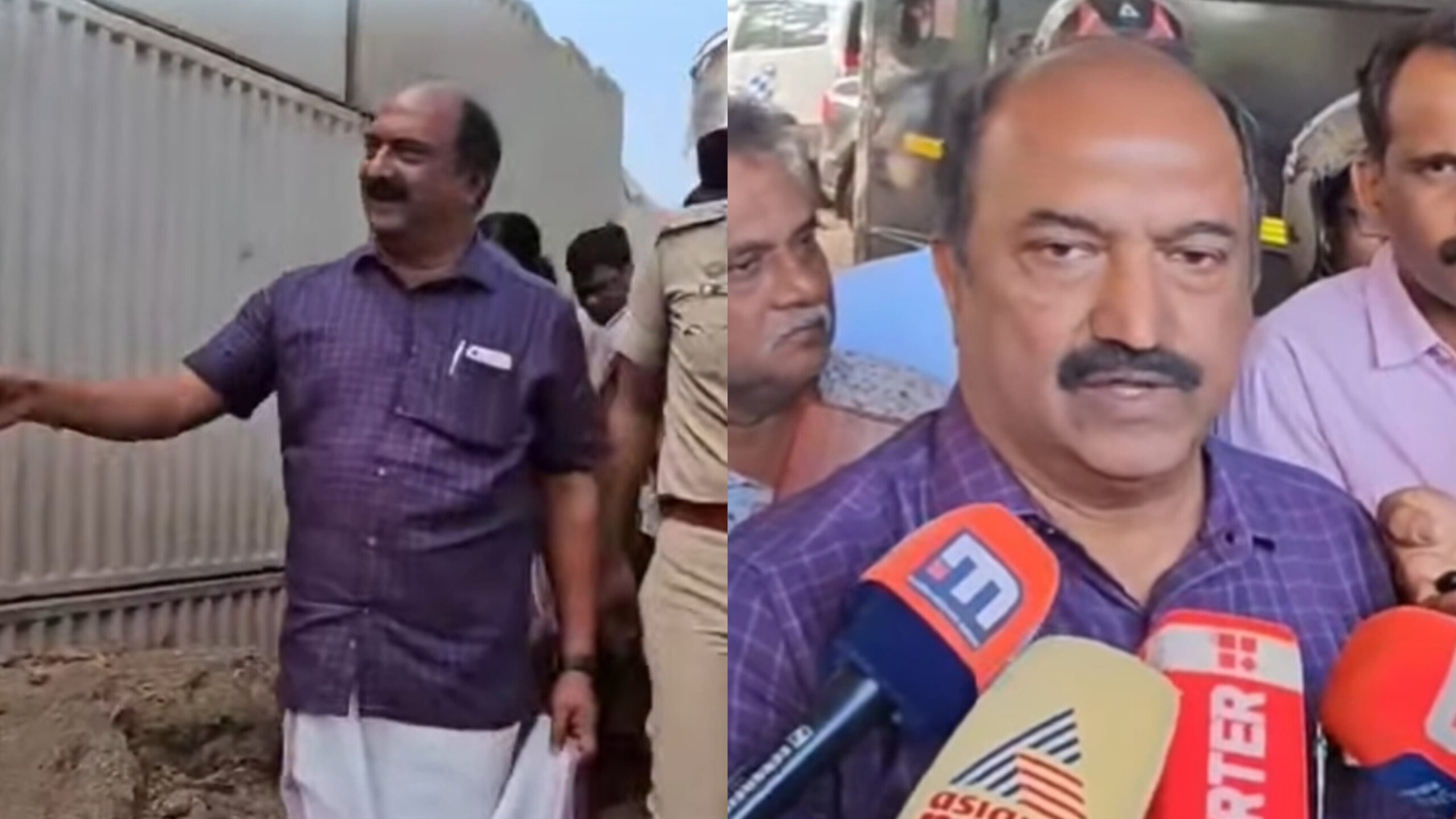 Read more about the article കൊല്ലം ദേശീയപാത തകർന്നു: മന്ത്രി ബാലഗോപാൽ മൈലക്കാട് സ്ഥലം സന്ദർശിച്ചു