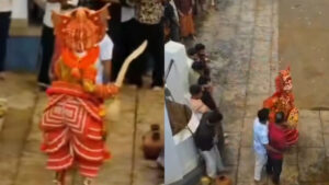 Read more about the article നീലേശ്വരത്ത് തെയ്യത്തിൻ്റെ അടിയേറ്റ് യുവാവ് അബോധാവസ്ഥയിൽ