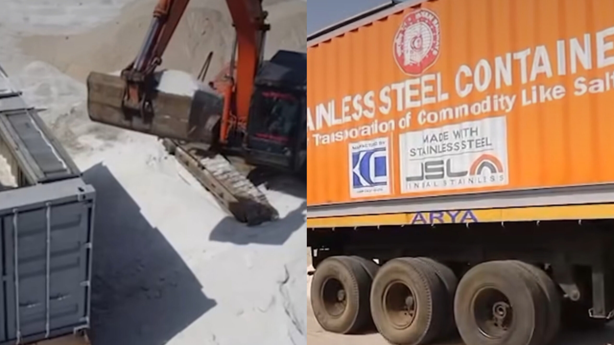 You are currently viewing ഉപ്പ് ചരക്ക്  നീക്കത്തിന് സ്റ്റെയിൻലെസ് സ്റ്റീൽ കണ്ടെയ്‌നറുകളുടെ ആദ്യ പരീക്ഷണം നടത്തി ഇന്ത്യൻ റെയിൽവേ