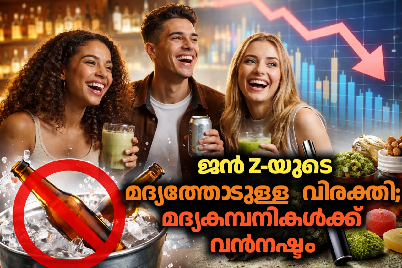 Read more about the article ജനറേഷൻ Z-യുടെ  മദ്യത്തോടുള്ള താൽപര്യക്കുറവ്; ആഗോള മദ്യകമ്പനികൾക്ക് 830 ബില്യൺ ഡോളറിന്റെ വിപണി മൂല്യനഷ്ടം