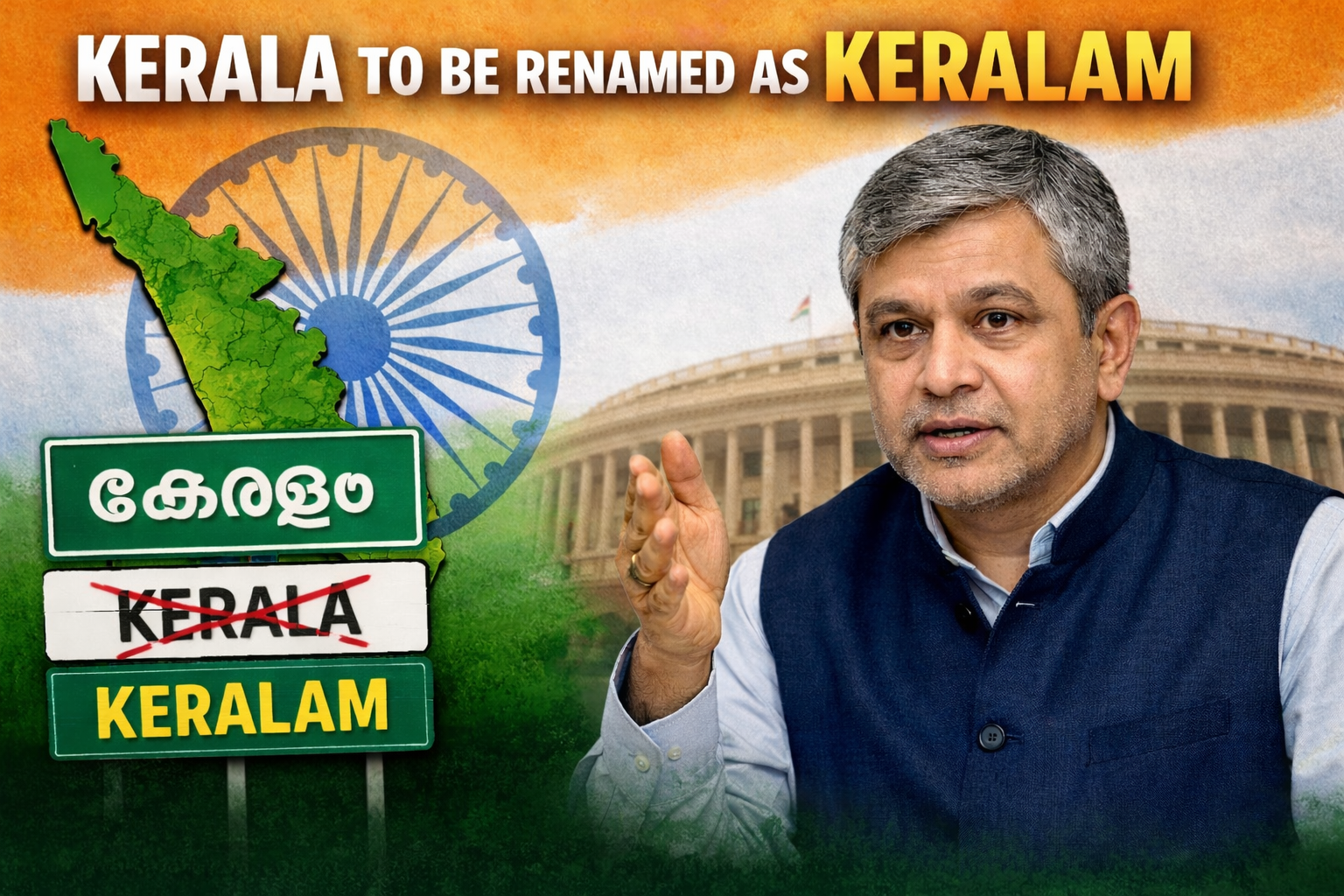 Read more about the article കേരളത്തിന്റെ പേര് ‘കേരളം’ ആക്കാൻ കേന്ദ്ര മന്ത്രിസഭയുടെ അംഗീകാരം