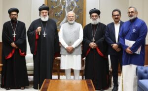 Read more about the article കേരളത്തിന്റെ വികസനവും സുരക്ഷയും ചർച്ചയായി: പ്രധാനമന്ത്രിയുമായി ജേക്കബൈറ്റ് സഭാ പ്രതിനിധി സംഘം കൂടിക്കാഴ്ച നടത്തി