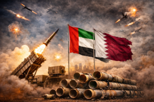 Read more about the article ഇറാന്റെ തുടർച്ചയായ ആക്രമണങ്ങൾക്കിടെ  യുഎഇയുടെയും ഖത്തറിന്റെയും പ്രതിരോധ മിസൈൽ ശേഖരം വേഗത്തിൽ തീരുന്നു