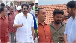 Read more about the article മമ്മൂട്ടിയുടെ ടൗൺഷിപ്പ് സന്ദർശനത്തിനിടെ ജില്ലാ സെക്രട്ടറിയോട് മാറി നിൽക്കാൻ നിർദ്ദേശം; വീഡിയോ വൈറൽ, പ്രതികരണങ്ങൾ ശക്തം