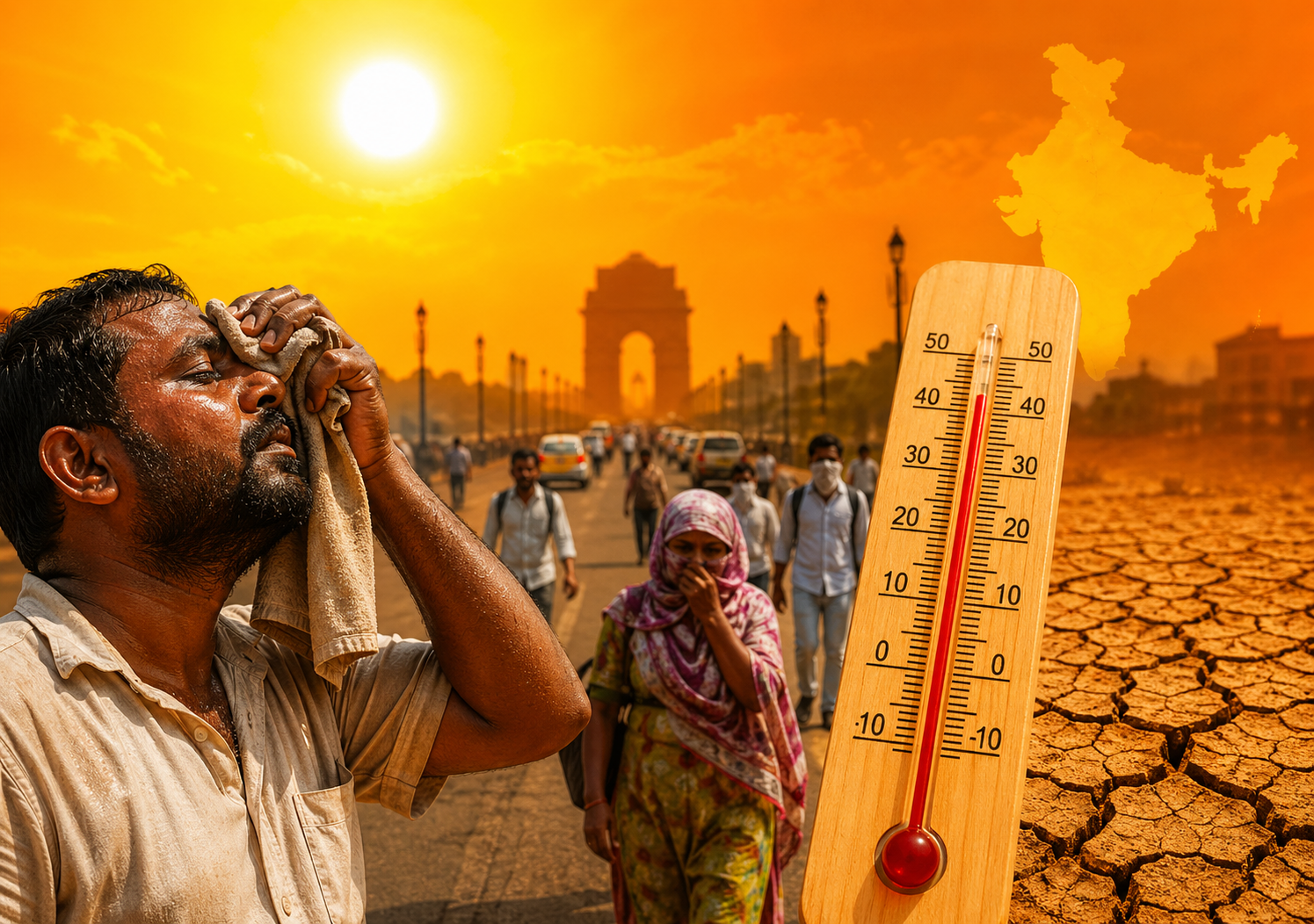 Read more about the article രാജ്യത്ത് കടുത്ത ചൂട്: ലോകത്തിലെ 100 ഏറ്റവും ചൂടേറിയ നഗരങ്ങളിൽ 95 എണ്ണം ഇന്ത്യയിൽ