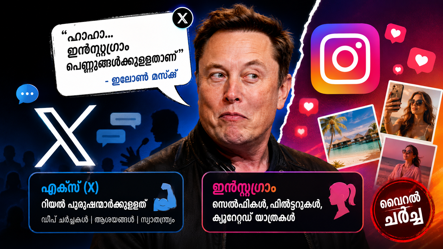 You are currently viewing “ഇൻസ്റ്റഗ്രാം പെണ്ണുങ്ങൾക്കുള്ളതാണ്”,മസ്‌കിന്റെ ഒറ്റവരി കമന്റ് വൈറൽ
