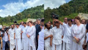 Read more about the article കള്ളാടി മണ്ണിടിച്ചിൽ ദുരന്തബാധിതരെ സന്ദർശിച്ച് പ്രിയങ്ക ഗാന്ധി; രക്ഷാപ്രവർത്തകർക്ക് ആദരം