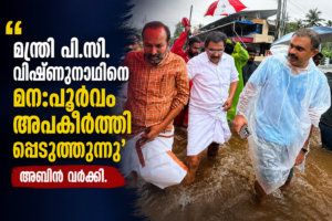 Read more about the article ‘മന്ത്രി പി.സി. വിഷ്ണുനാഥിനെ മനഃപൂർവം അപകീർത്തിപ്പെടുത്തുന്നു’; അബിൻ വർക്കി