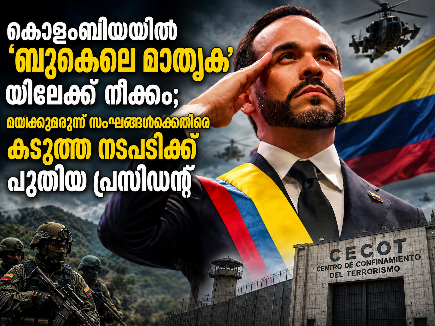 You are currently viewing കൊളംബിയയിൽ ‘ബുകെലെ മാതൃക’യിലേക്ക് നീക്കം; മയക്കുമരുന്ന് സംഘങ്ങൾക്കെതിരെ കടുത്ത നടപടിക്ക് പുതിയ പ്രസിഡന്റ്