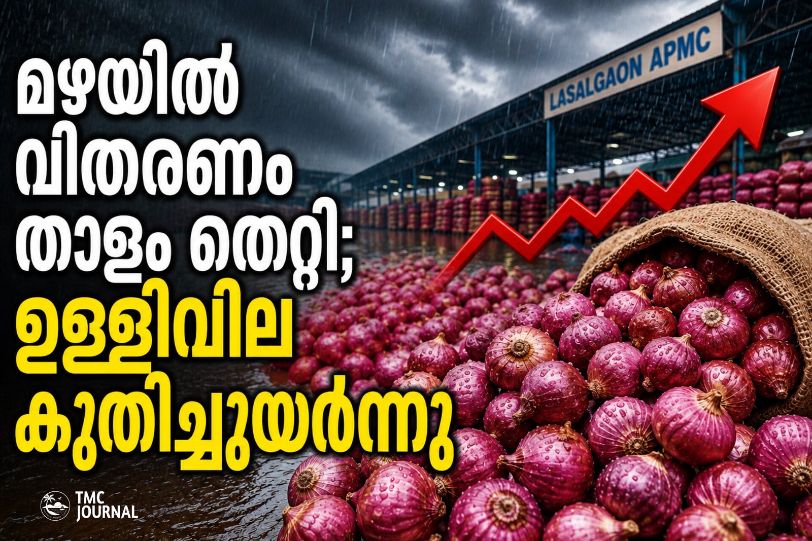Read more about the article മഹാരാഷ്ട്രയിലെ പ്രധാന ഉള്ളി വിപണികളിൽ മൊത്തവില കുത്തനെ ഉയർന്നു