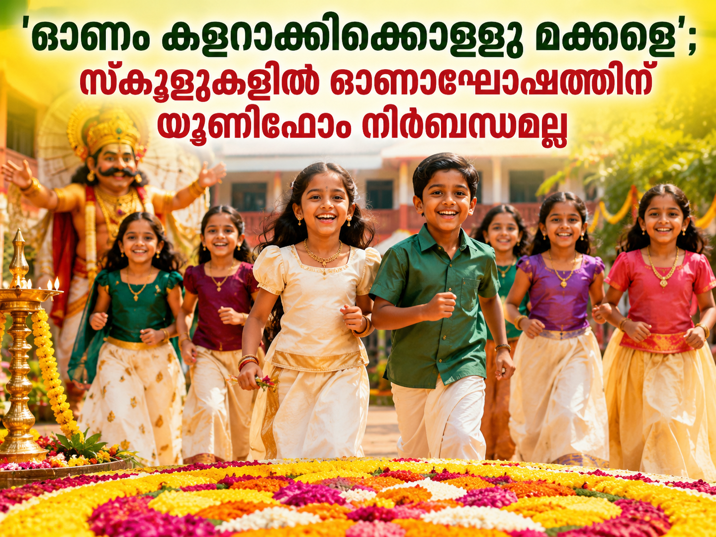 Read more about the article ഓണാഘോഷത്തിന് നിറം പകരാൻ തീരുമാനം; സ്കൂളുകളിൽ യൂണിഫോം ഒഴിവാക്കും
