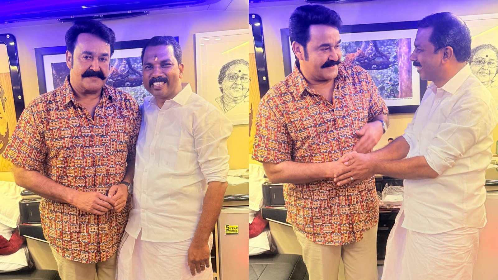 Read more about the article പമ്പയിലെ ‘അതിമനോഹരം’ ലൊക്കേഷനിൽ മോഹൻലാലിനെ സന്ദർശിച്ച് അടൂർ എംഎൽഎ ശാന്തകുമാർ കല്ലേലി