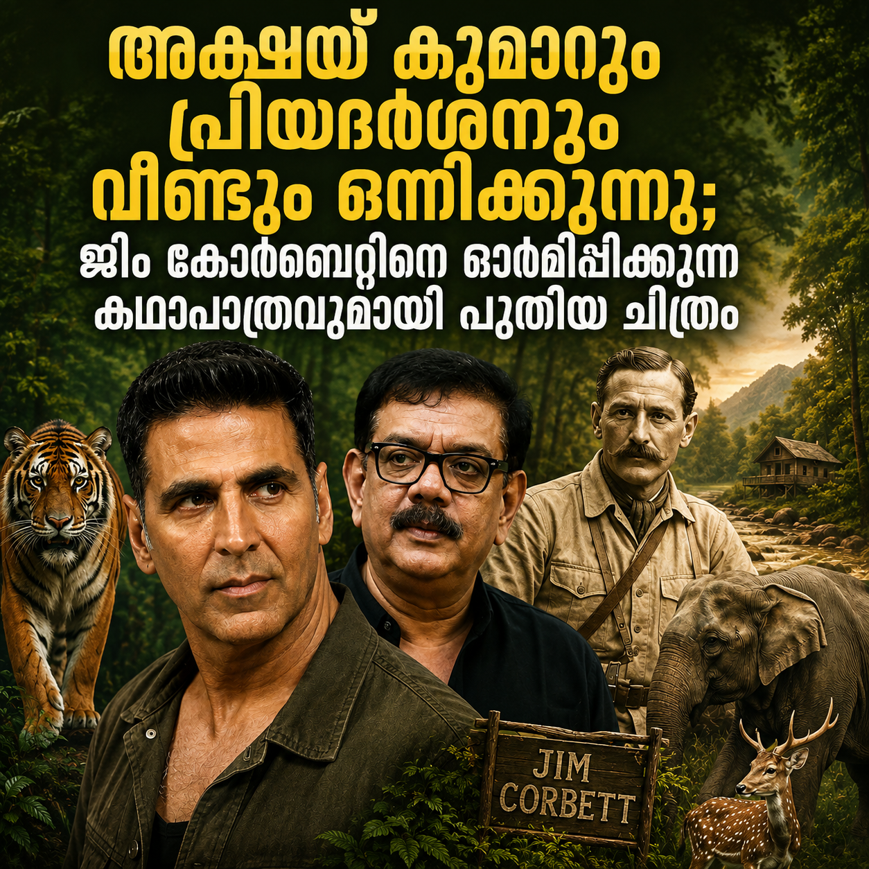 You are currently viewing അക്ഷയ് കുമാറും പ്രിയദർശനും വീണ്ടും ഒന്നിക്കുന്നു; ജിം കോർബെറ്റിനെ ഓർമിപ്പിക്കുന്ന കഥാപാത്രവുമായി പുതിയ ചിത്രം