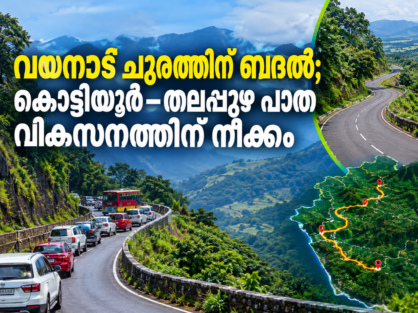 Read more about the article വയനാട് ചുരത്തിലെ ഗതാഗതക്കുരുക്കിന് പരിഹാരമാകുന്ന ബദൽ പാത; കൊട്ടിയൂർ–അമ്പായത്തോട്–തലപ്പുഴ റോഡ് വികസനം ചർച്ച ചെയ്തു