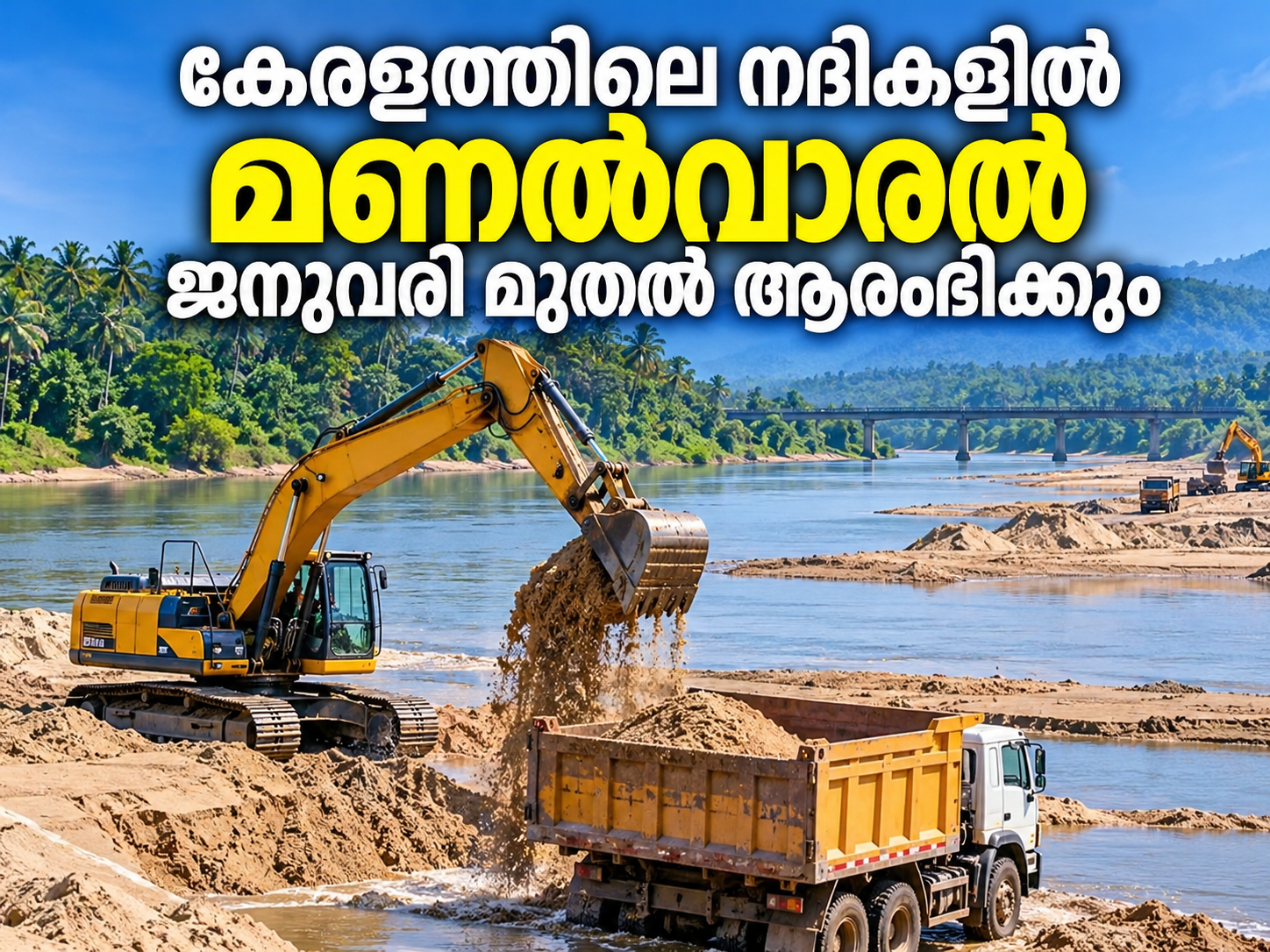 Read more about the article കേരളത്തിലെ നദികളിൽ മണൽവാരൽ 2027 ജനുവരി മുതൽ ആരംഭിക്കും.