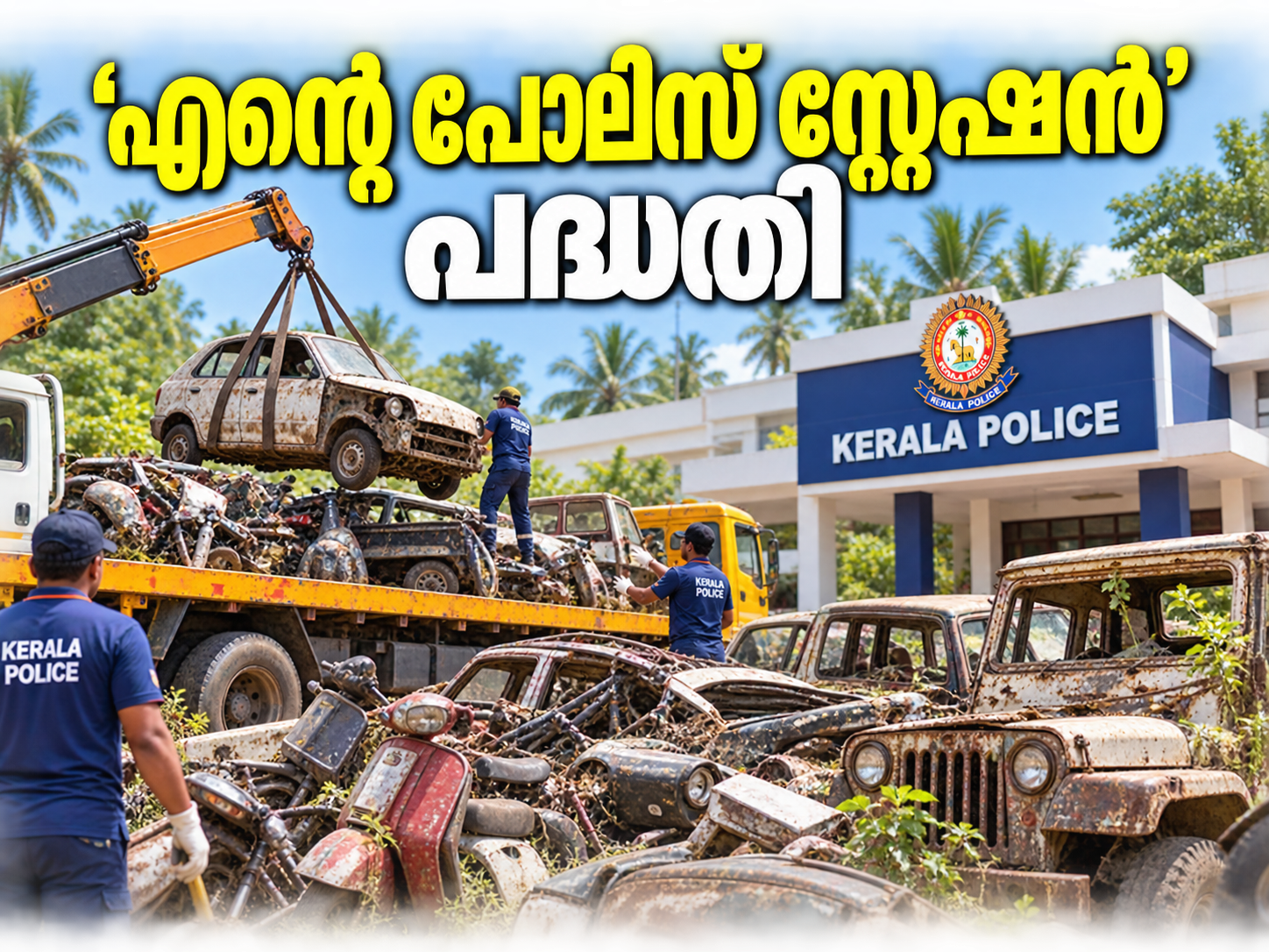 Read more about the article ‘എന്റെ പോലീസ് സ്റ്റേഷൻ’ പദ്ധതി; 102.49 ടൺ മാലിന്യം നീക്കി, 5,115 വാഹനങ്ങൾ മാറ്റി