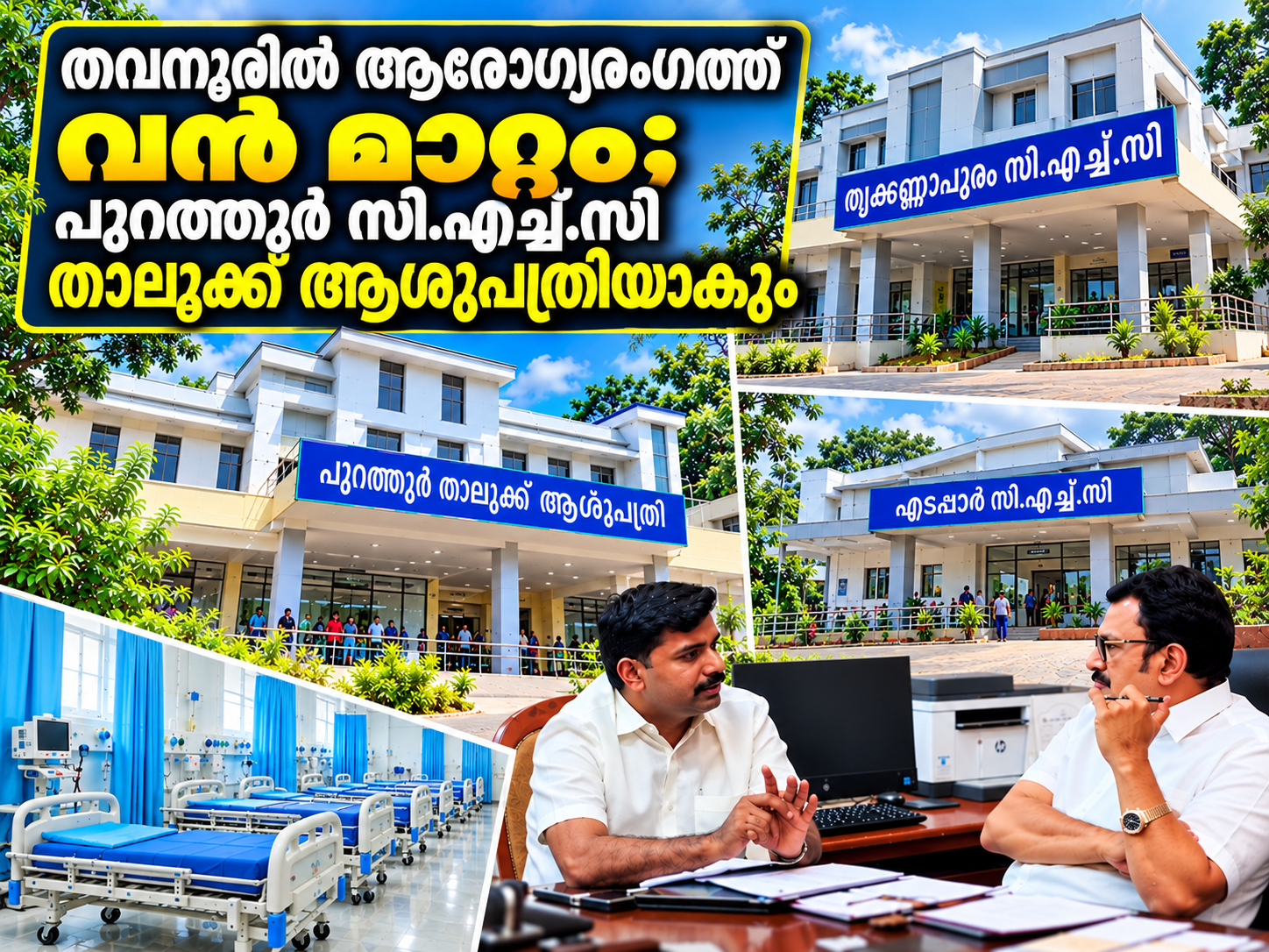 Read more about the article തവനൂരിൽ ആരോഗ്യരംഗത്ത് നിർണായക ഇടപെടൽ; പുറത്തൂർ സി.എച്ച്.സി താലൂക്ക് ആശുപത്രിയാക്കും
