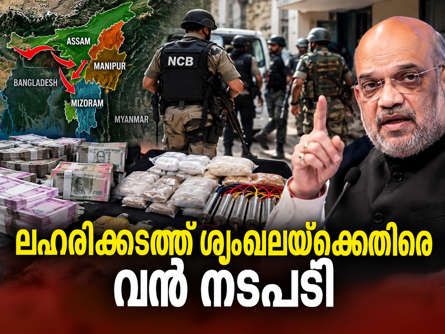 Read more about the article ഓപ്പറേഷൻ ട്രൈഡെൻറ്: വടക്കുകിഴക്കൻ ഇന്ത്യയിൽ ലഹരിക്കടത്ത് ശൃംഖലയ്ക്കെതിരെ വൻ നടപടി; 18 പേർ അറസ്റ്റിൽ