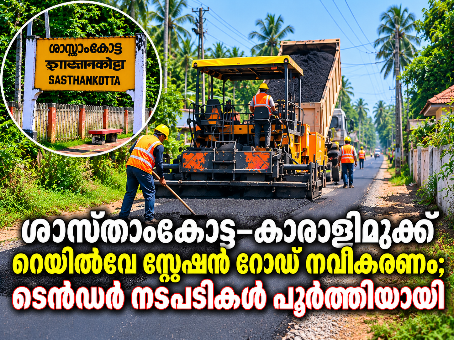 Read more about the article ശാസ്താംകോട്ട–കാരാളിമുക്ക് റെയിൽവേ സ്റ്റേഷൻ റോഡ് നവീകരണം; ടെൻഡർ നടപടികൾ പൂർത്തിയായി